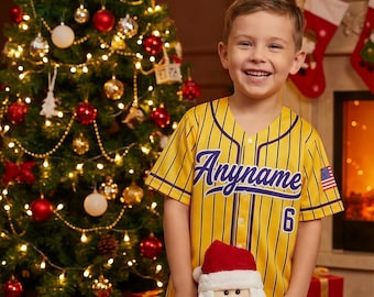 Custom Baseball Jersey, Personalize Name Number Logo, Gift for bananas fan jersey, Birthday Party Gift for Men Women Kid Toddler youth women