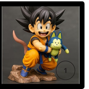 Kid Goku Collectible Figure – Dragon Ball Anime Statue with Pet, Limited Edition Figurine Gift for Fans