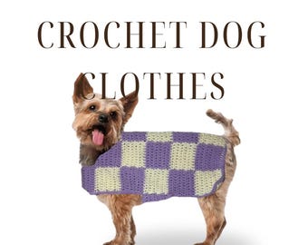 かぎ針編みの犬用セーター：BubaDogの小型犬用服、手作りペットベスト