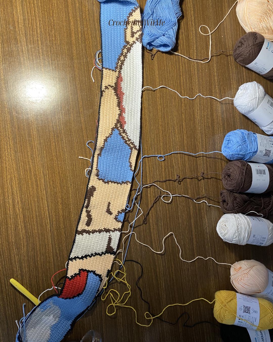 Luffy Wanted Poster Crochet Pattern PDF | One Piece Crochet Wall Art ...