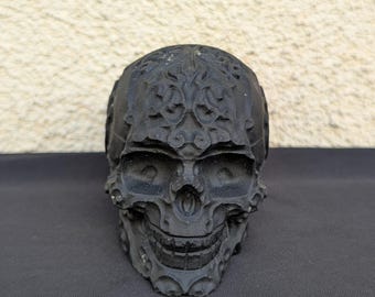 Matte Obsidian Skull – 3 Inch Hand-Carved Obsidian Crystal Skull – Protection, Grounding & Spiritual Shielding Decor