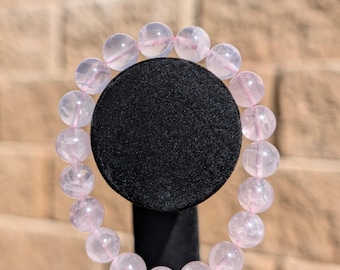 Rose Quartz Bracelet, Gemstone Crystal Bracelet, Healing Stone Jewelry