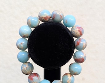 Imperial Jasper Gemstone Bracelet – Natural Energy Stone, 8/10/12mm Beads