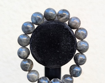 Labradorite Gemstone Bracelet – Natural Stone Beads, Intuition Jewelry