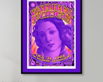 Vintage Psychedelic Concert Poster - 1973 Rock Tour Print - Trippy