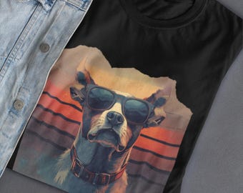 Cool Dog T Shirt, Dog with Sunglasses Shirt, Funny Dog Graphic Tee, Aesthetic Dog Lover Shirt, Gift for Dog Moms & Dads, Pet Lover