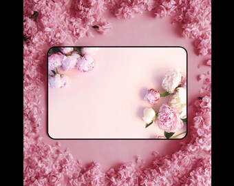 Floral Mouse Pad Pink, Aesthetic Desk Mousepad, Large Flower Mouse Pad, Cute Office Desk Mat, Gift for Her Workspace, office accessories