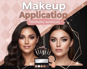 Makeup Training Manual – 153-Page Beauty Course eBook | Makeup Artist Guide | PLR MRR Rights | Beauty Business Training, Makeup Artist
