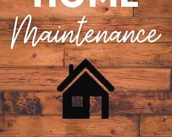 Home Maintenance Planner, Repair Checklist (Printable PDF)