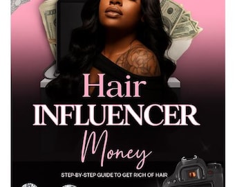 Hair Influencer Money eBook, PLR MRR, Beauty Business Guide (PDF)