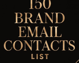 150 Brand Email Contacts List | PLR MRR | Verified Brand Contacts |Influencer Collab List |Digital Download For Influencers and UGC Creators