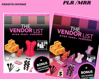 Lista completa de proveedores: 3000 PLR para salas de exposición, pestañas, ropa, pelucas, cabello, maquillaje y más guía gratuita para empezar un negocio.