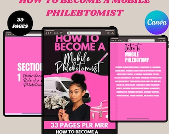 Mobile Phlebotomist Start-up Guide| PLR MRR, Guide, Start a Mobile Blood Draw Business, Phlebotomy Business Blueprint, QuickStart Business