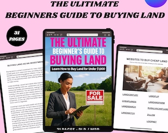 Land Buying Guide for Beginners | Real Estate Investment eBook (PLR MRR)
