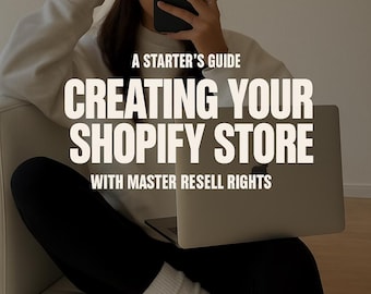 Creating Your Shopify Store Guide: MRR + PLR Rights (Digital Download), Shopify Business Guide | eCommerce Starter Kit | Editable PDF