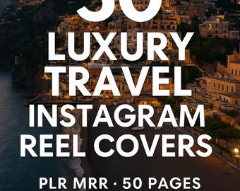 Luxe Instagram-reelcovers voor reizen – 50 canvasjablonen (MRV)