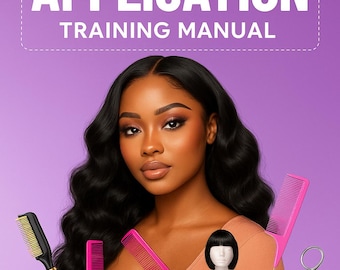 Wig Install Training Manual, Step-by-Step Guide eBook, PLR / MRR, Hairstylist, Wigs, Hair, Wig Application Training Manual Digital Download