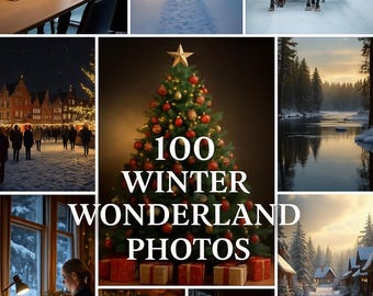 100 Christmas Snow Scene Photos | Winter Wonderland Stock Images (PLR + MRR)