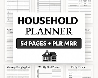 54ページの家計プランナー、家計管理、PLR MRR（デジタルダウンロード）