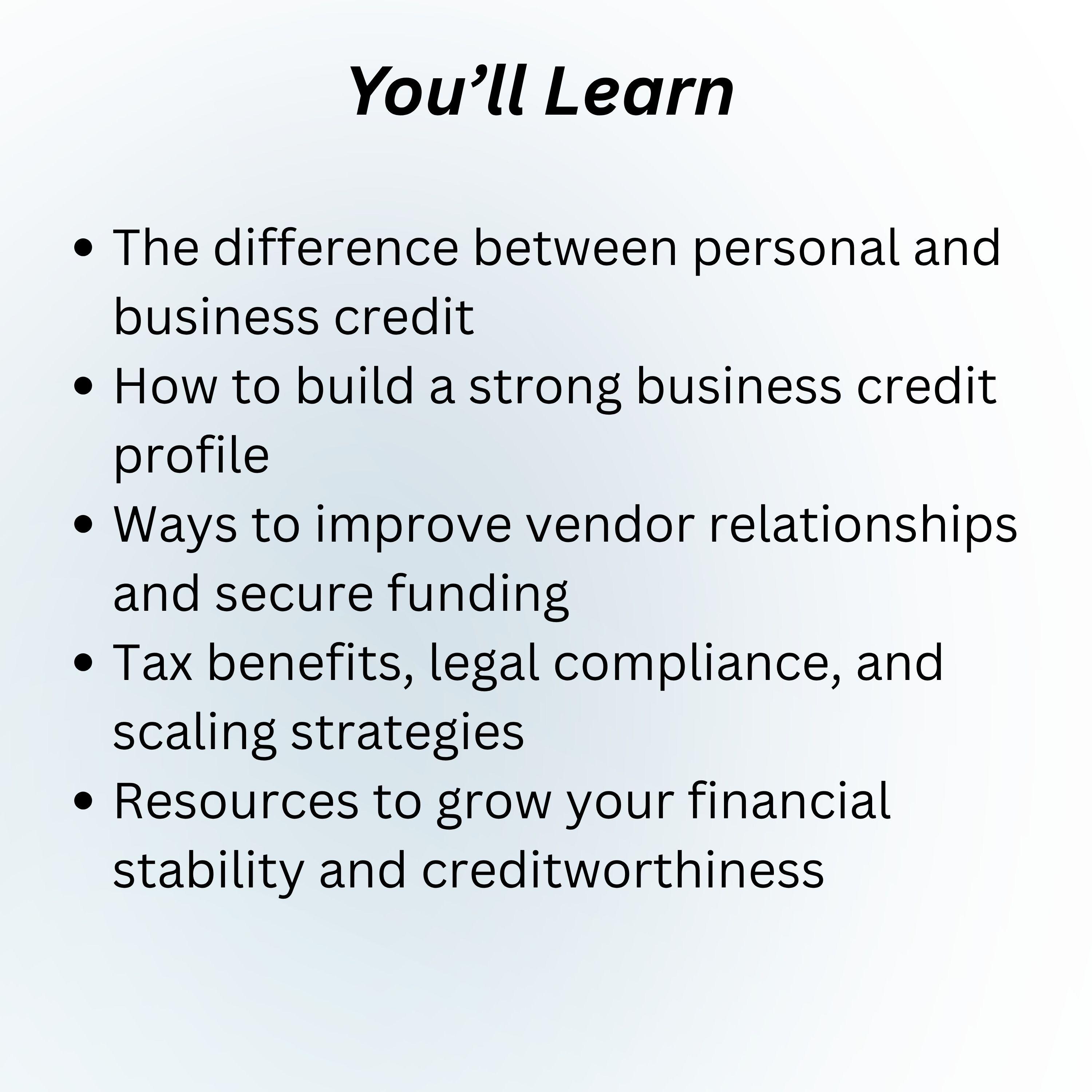 Business Credit Guide Ebook Template: Build Corporate Credit Fast ...
