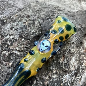 Verziertes Alien Glaspfeifenchillum.