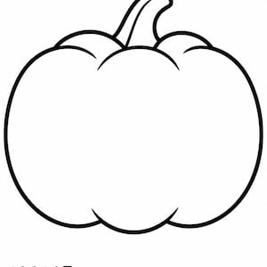 May include: A black and white line art drawing of a pumpkin with a stem on top. Below the pumpkin, the word NAME is printed in bold capital letters followed by a horizontal line for writing, presented on a plain white background.