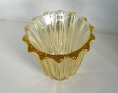 Pierre D 39 Avesn Art Deco Pale Yellow Ruffled Glass Vase