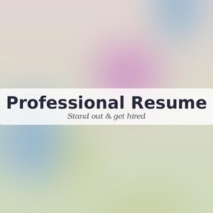 Professional Resume Template - Minimalist Editable CV for Job Applications