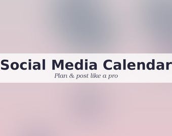 Social media contentkalender spreadsheetsjabloon