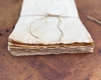 Tea Stained Paper Hand dyed Journal paper full sheets 8.5” x 11”