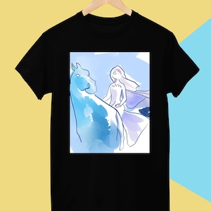 Frozen t-shirt, Elsa shirt for men and women, black unisex cotton tee