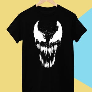 Koszulka Venom, koszulka męska i damska, czarna, unisex, bawełniana koszulka z motywem złoczyńcy