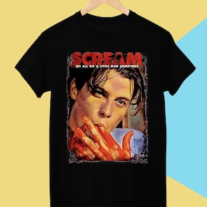 Scream t-shirt, shirt for men and women, black unisex cotton tee