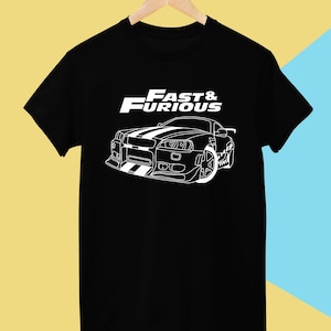 Fast and Furious t-shirt, shirt for men and women, black unisex cotton tee