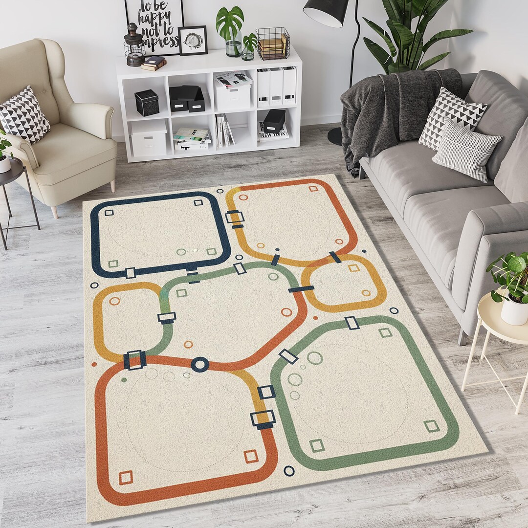 Kids Play Rug Fantasy Pastel Kids Play Rug | Interactive Maze Activity Mat | Scandi Nursery ...
