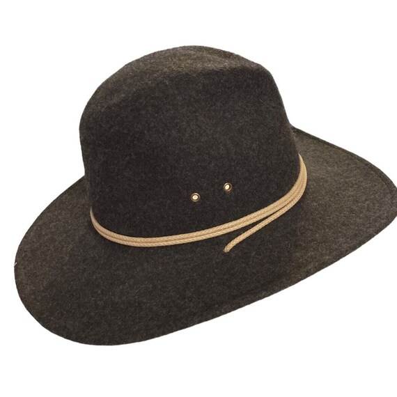 Mens Dorfman Pacific Wool Felt Hat XL Charcoal Ro… - image 1