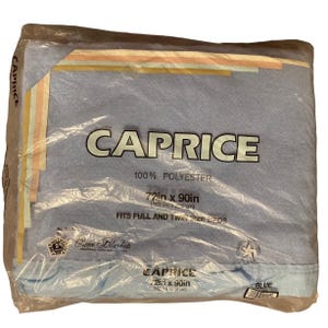 Vintage Blue Blanket Satin Trim Twin-Full 72x90 Inch USA Sealed Owen Caprice