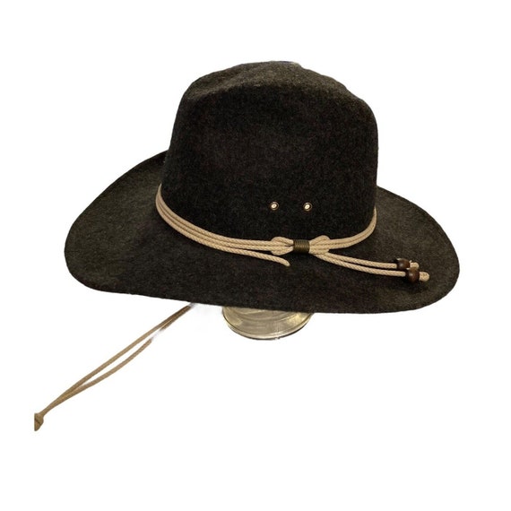 Mens Dorfman Pacific Wool Felt Hat XL Charcoal Ro… - image 3