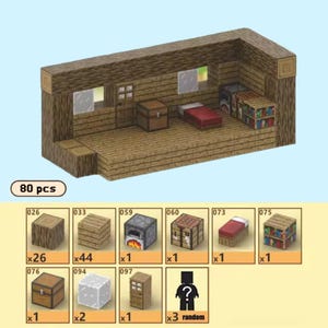 80Pcs/Set Mini House Magnetic Blocks Building Mine Children Kids Educational STEM Toy Gift