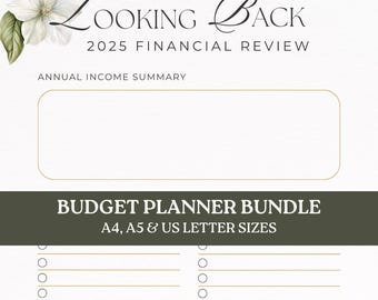 Printable Budget Planner | Monthly Expense Tracker | Annual Budget Planner Bundle