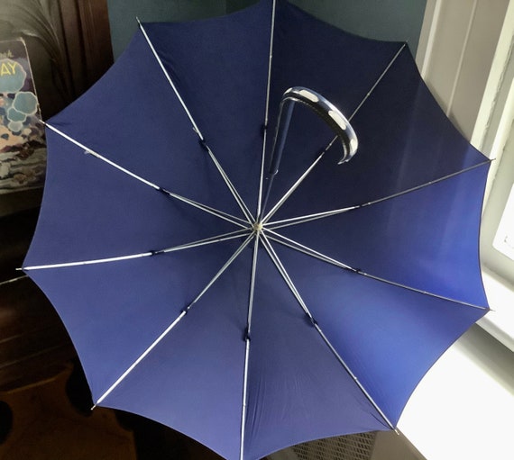 Vintage Blue Made in Japan Umbrella 1970's