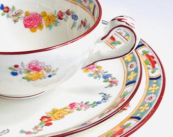 ヴィンテージ MINTON 1793 創業 小型花瓶、カップ、両側の縁に金箔