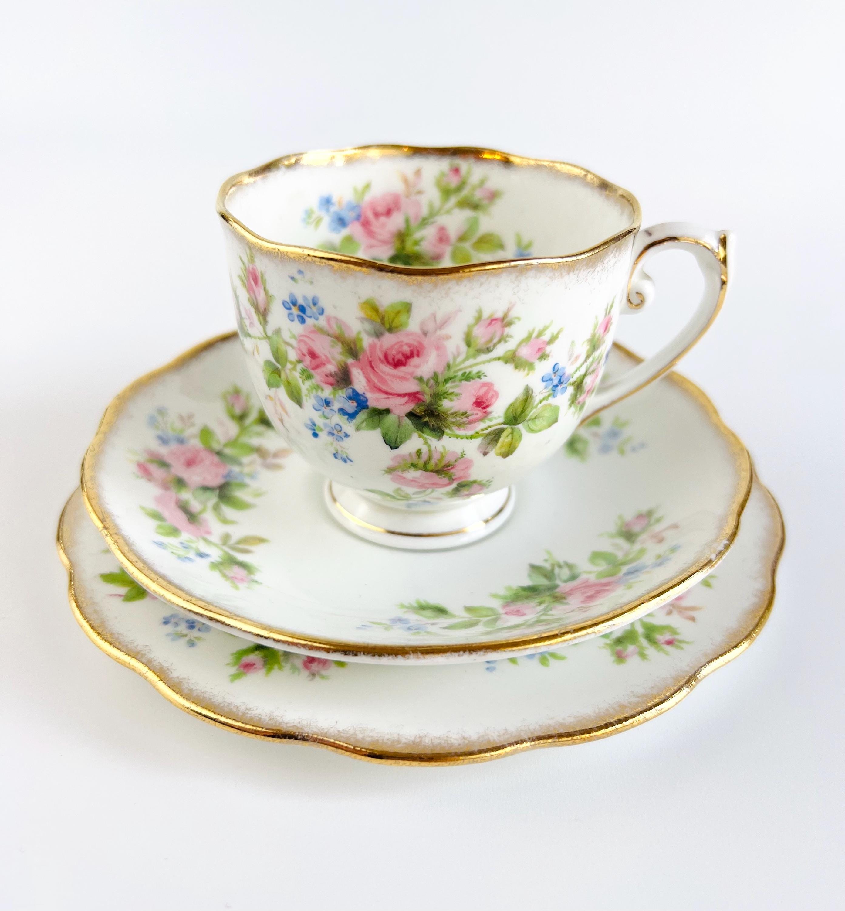 Roslyn Moss Rose China - Etsy