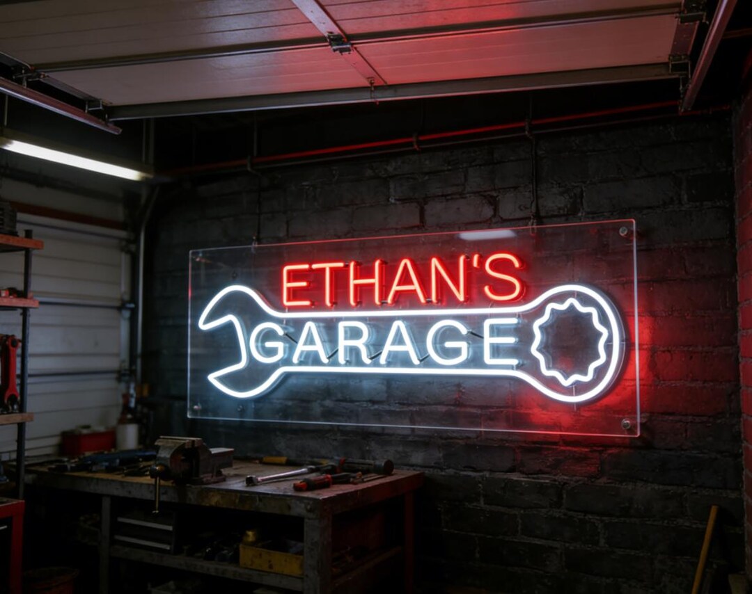 Custom LED Garage Neon Sign | Personalized Man Cave Decor - Etsy