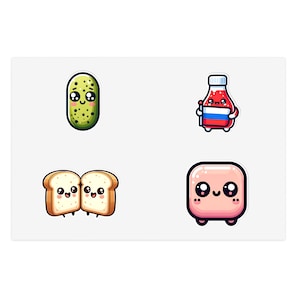 Political Humor Anti-Facist Trump Sandwich Sticker Sheets, Funny Resistance Stickers, Liberal Activist Decals, Protest Art Decor, USA