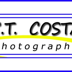 May include: A blue and yellow logo with the text "C.T. COSTA Photography" in black.