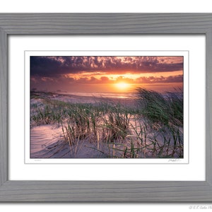 Limited Edition Seascape Sunrise Framed Photography, East Coast, Ocean City New Jersey Beach Wall Art comes Ready to Hang