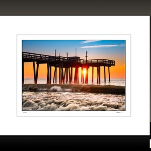 Margate City Seascape Limited Edition Matted Photography Print, Sunrise Sunset Ocean Themed Wall Decor, Comes Ready for Framing image 1