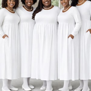 Modest, Ritual-Approved OES Meeting Dress (plus size)
