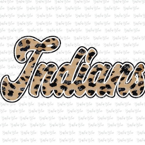 Indians Leopard Cheetah Letters Sublimation Design Download PNG.  Can do any word or any colors.